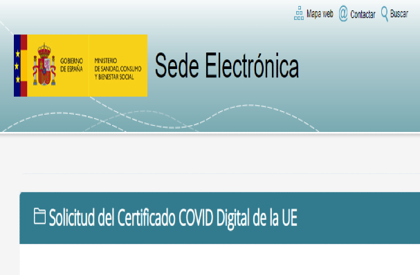 Solicitude do Certificado COVID Dixital da UE
